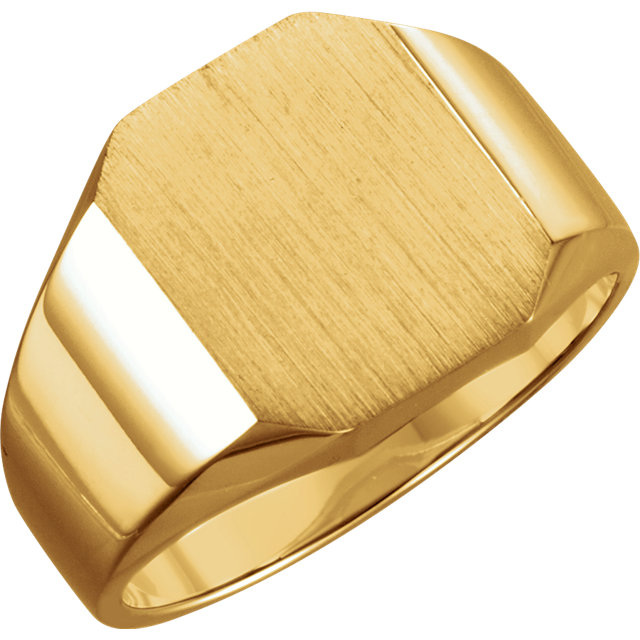 14K Yellow 14x12mm Men