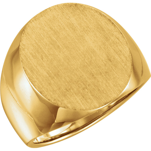 14K Yellow 20x17mm Men