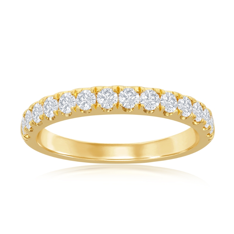 14K Yellow Gold Pav&eacute; Diamond Band