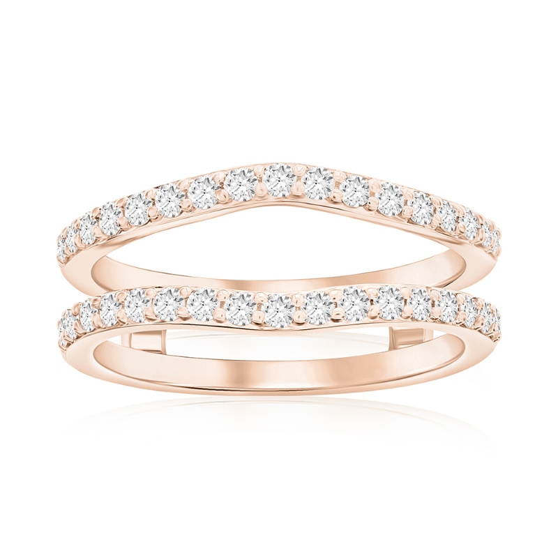 14K Rose Gold Diamond Ring Insert