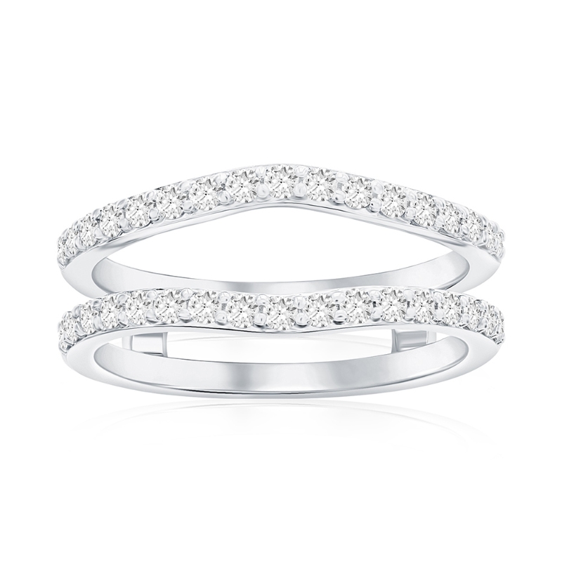 14K White Gold Diamond Ring Insert