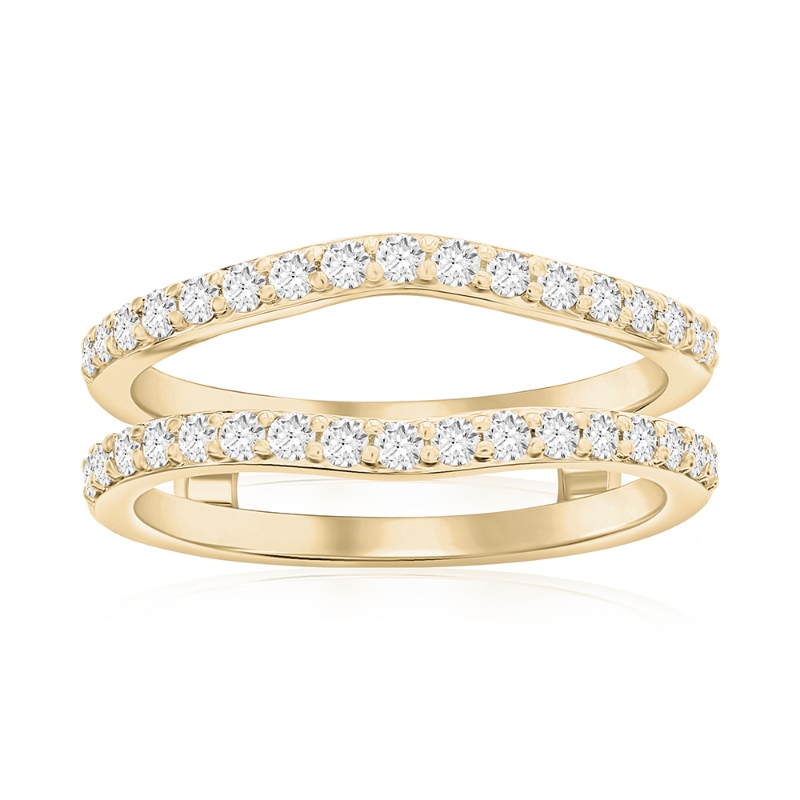 14K Yellow Gold Diamond Ring Insert
