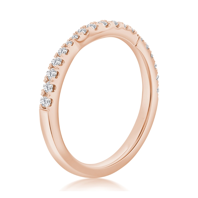 14K Rose Gold Graduated Diamond Band