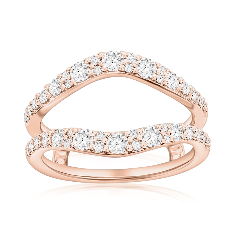 14K Rose Gold Diamond Ring Insert