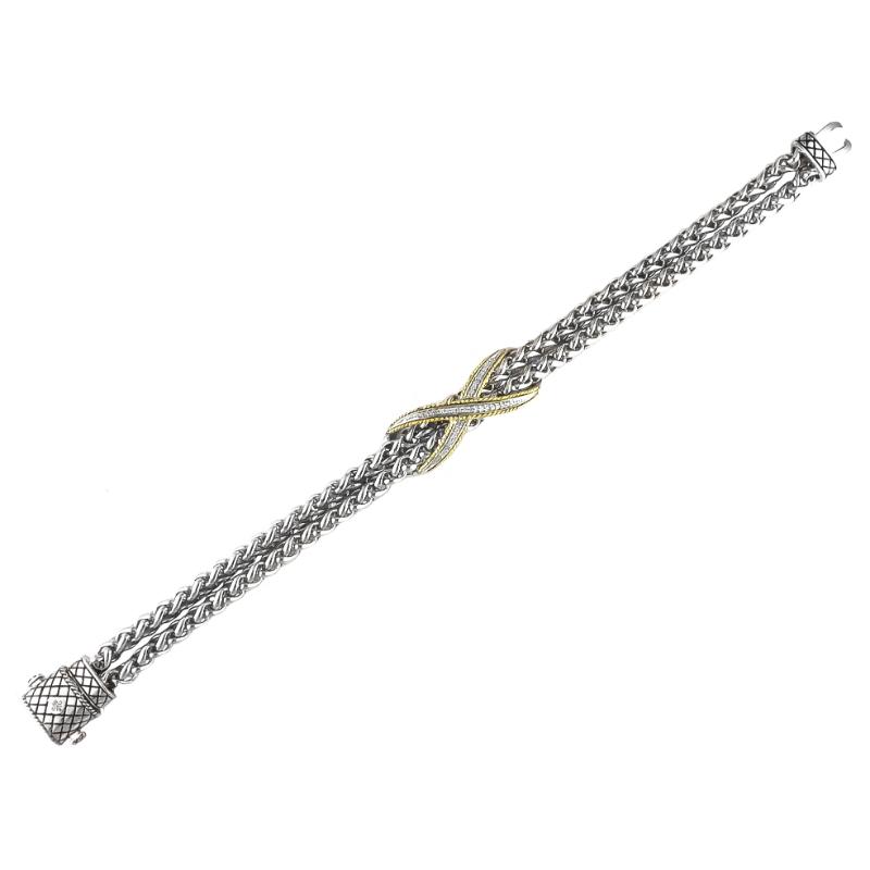 18K/Silver Diamond Bracelet