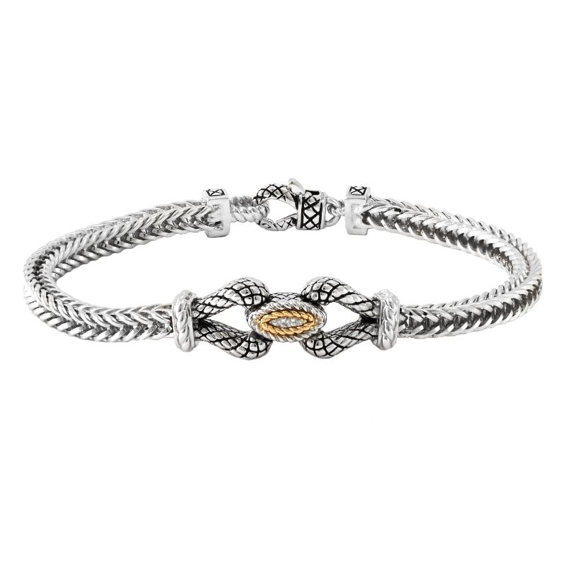 18K/Silver Diamond Bracelet (7.75