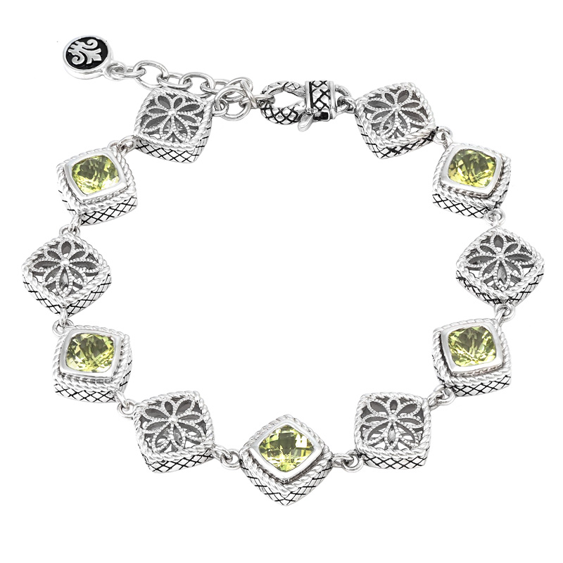 Silver Lemon Quartz Bracelet (7