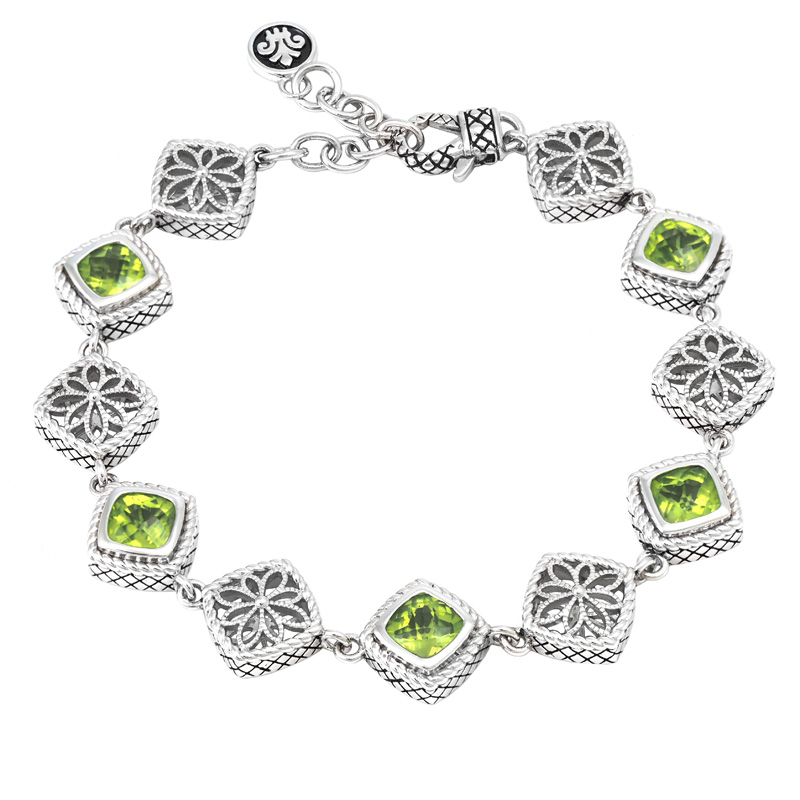 Silver Peridot Bracelet (7