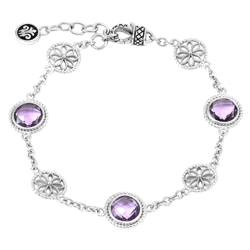 Silver Amethyst Bracelet (7