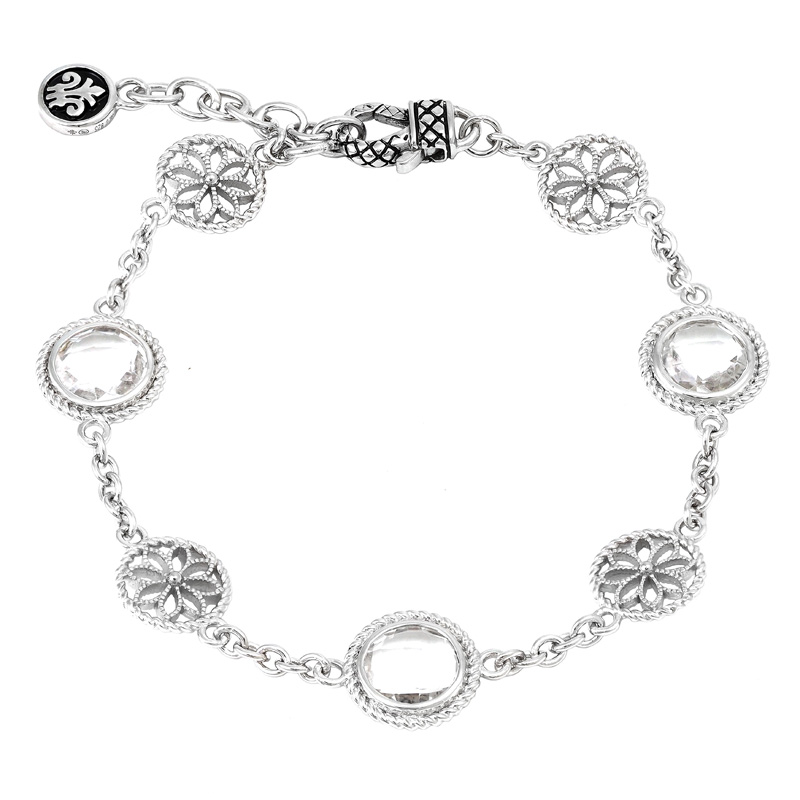 Silver White Topaz Bracelet (7