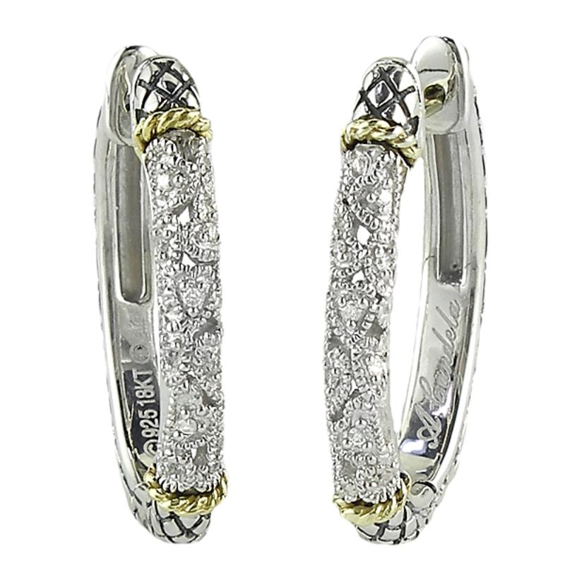 18K/Silver Diamond Earrings