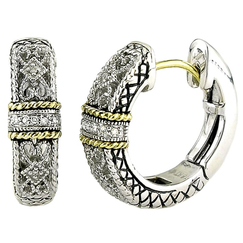18K/Silver Diamond Earrings