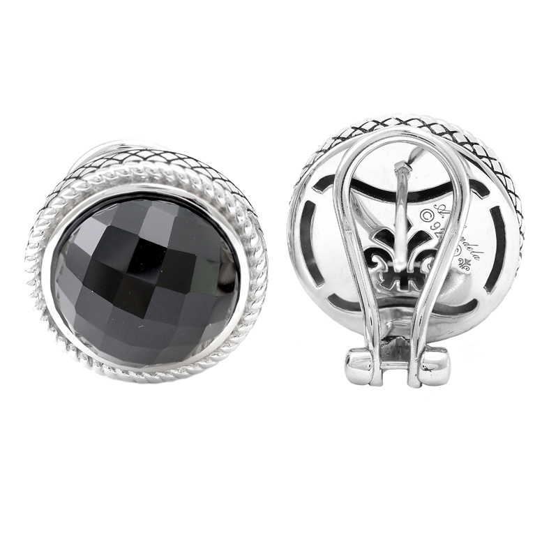 Silver Onyx Earrings