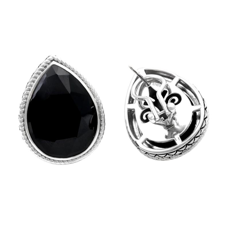 Silver Onyx Earrings