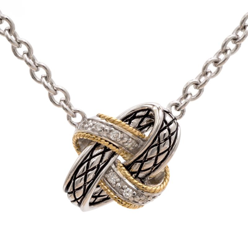 18K/Silver Diamond Necklace