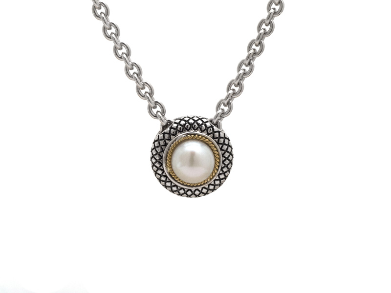 18K/Silver Pearl Necklace