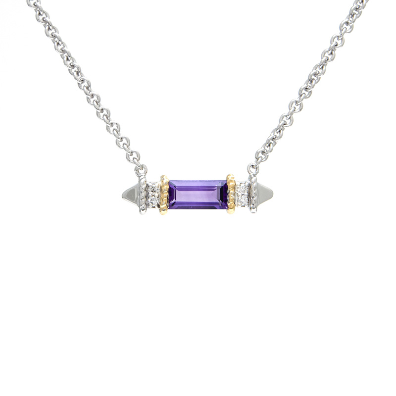 18K/Silver Amethyst Necklace