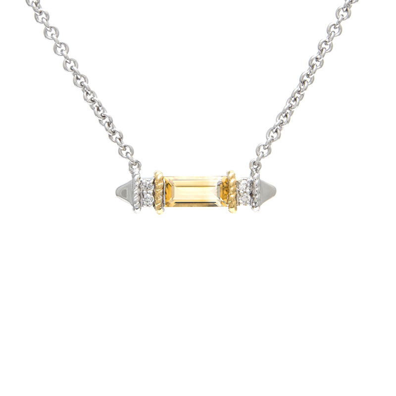 18K/Silver Citrine Necklace