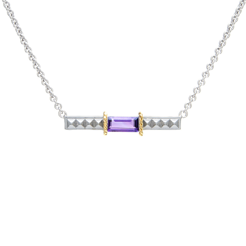 18K/Silver Amethyst Necklace
