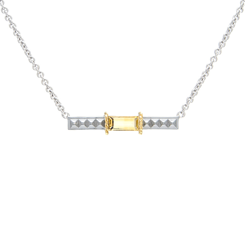 18K/Silver Citrine Necklace