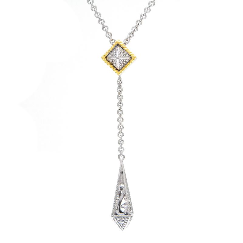 18K/Silver Diamond Necklace