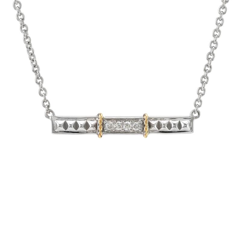 18K/Silver Diamond Necklace