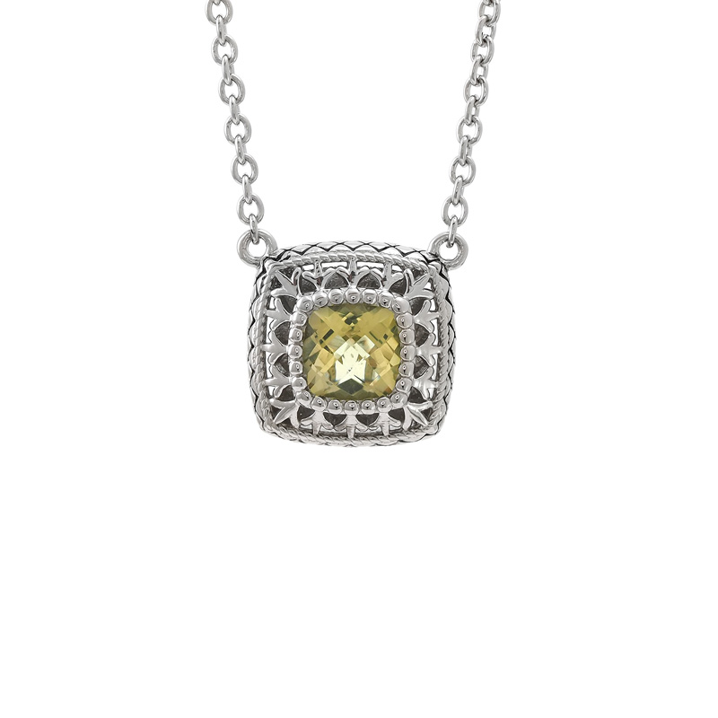 Silver Lemon Quartz Necklace