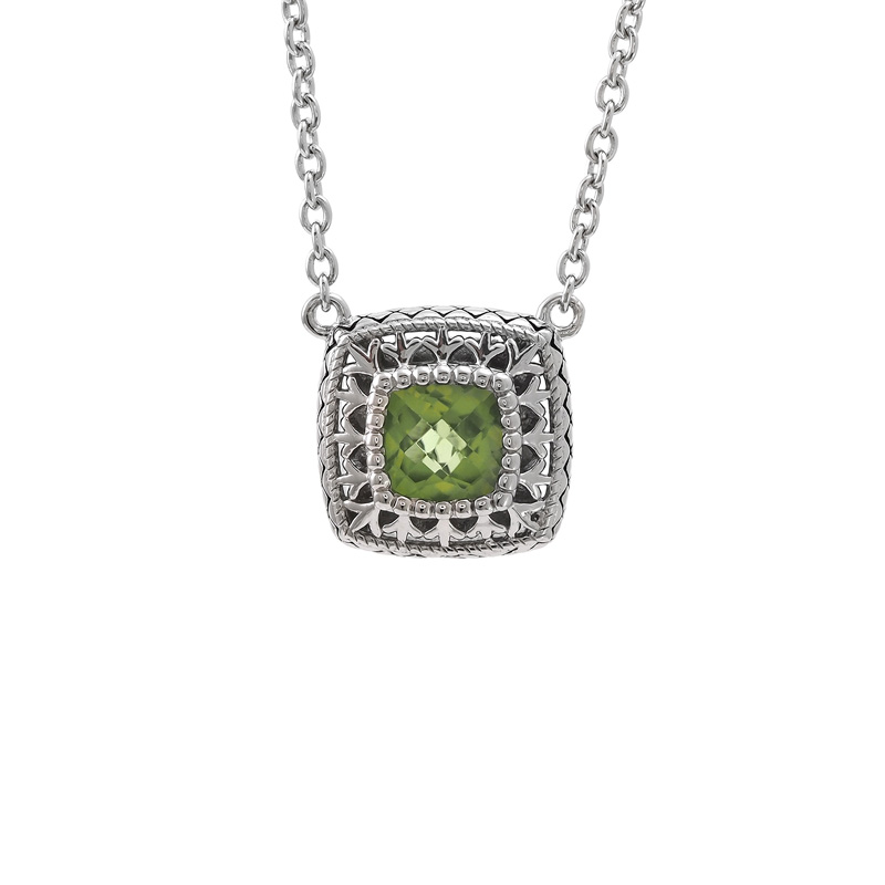 Silver Peridot Necklace