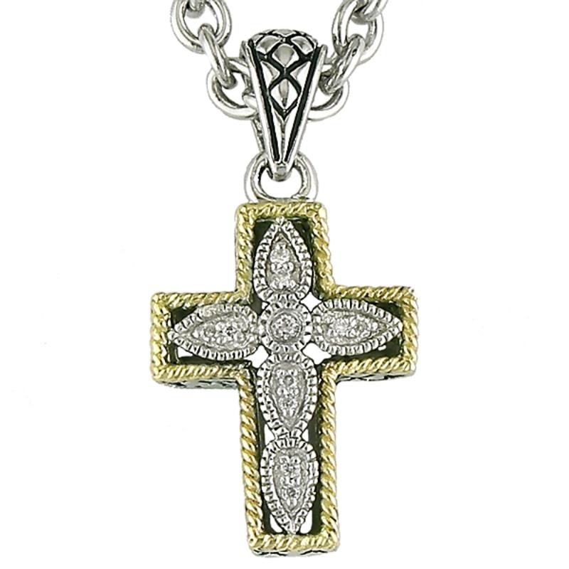 18K/Silver Diamond Necklace