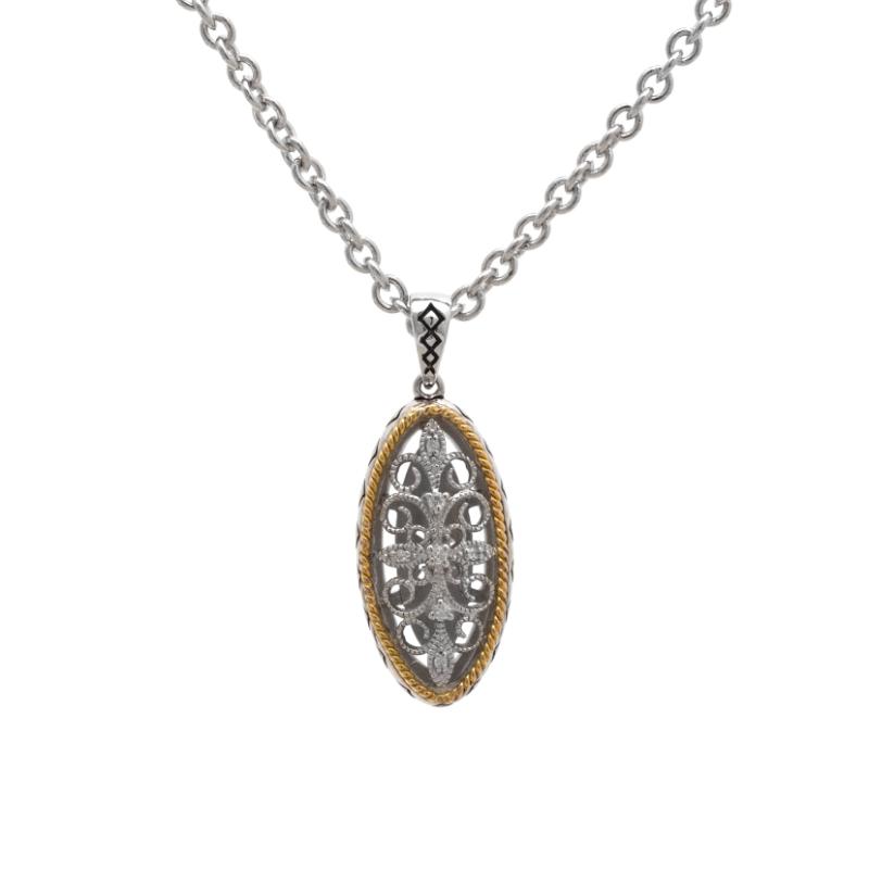 18K/Silver Diamond Necklace
