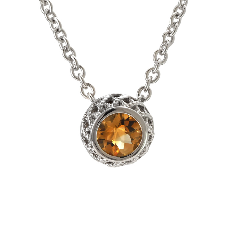 Silver Citrine Necklace