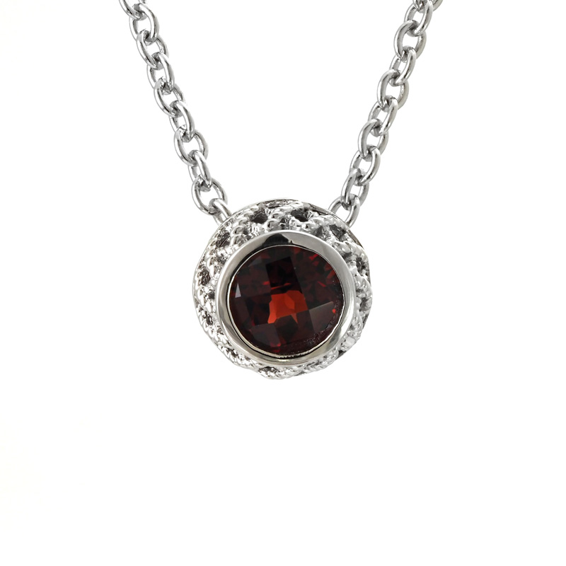 Silver Garnet Necklace