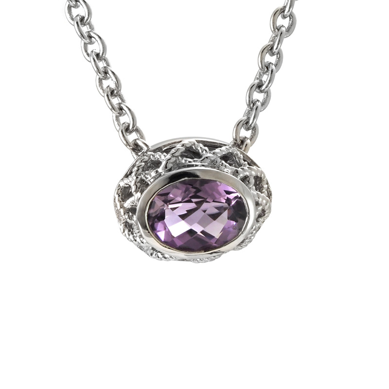 Silver Amethyst Necklace