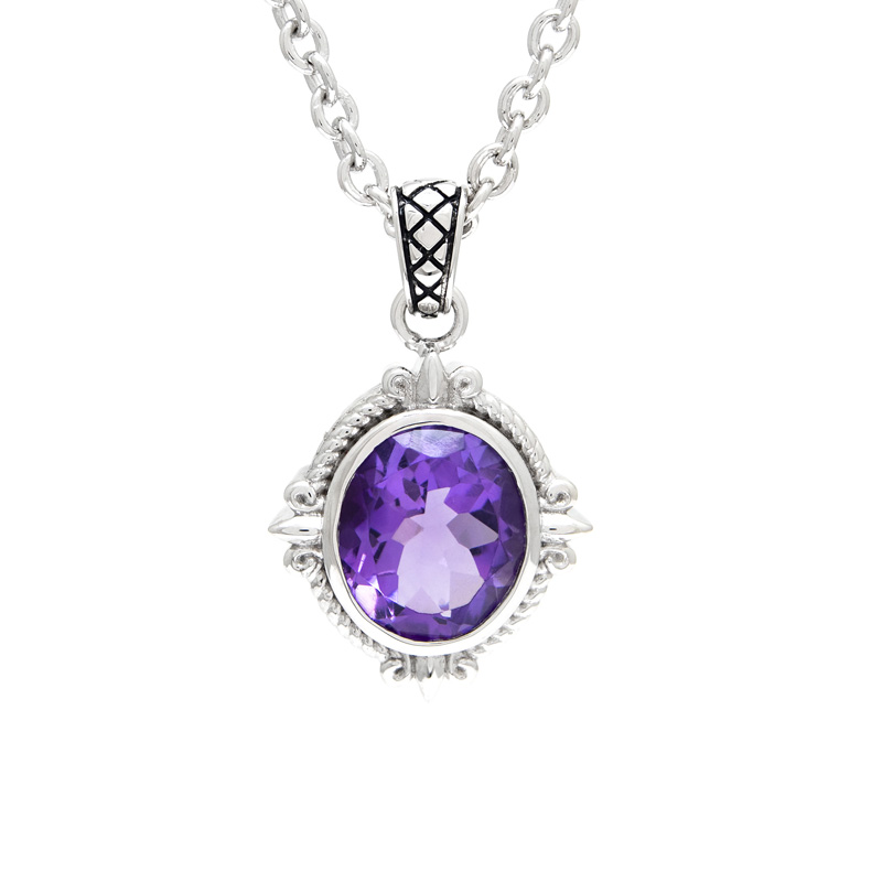 Silver Amethyst Necklace