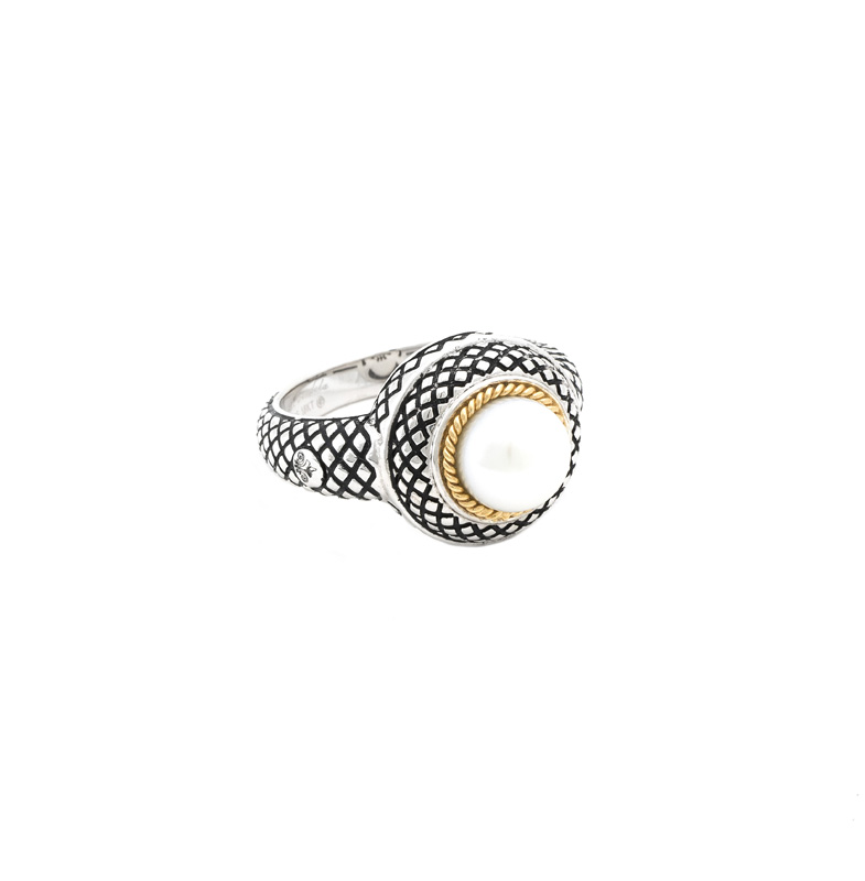 18K/Silver Pearl Ring