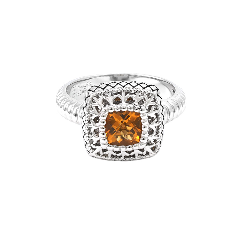 Silver Citrine Ring
