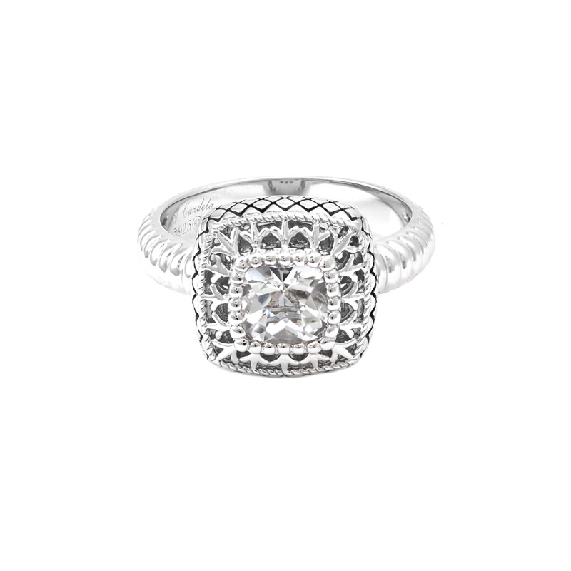 Silver White Topaz Ring