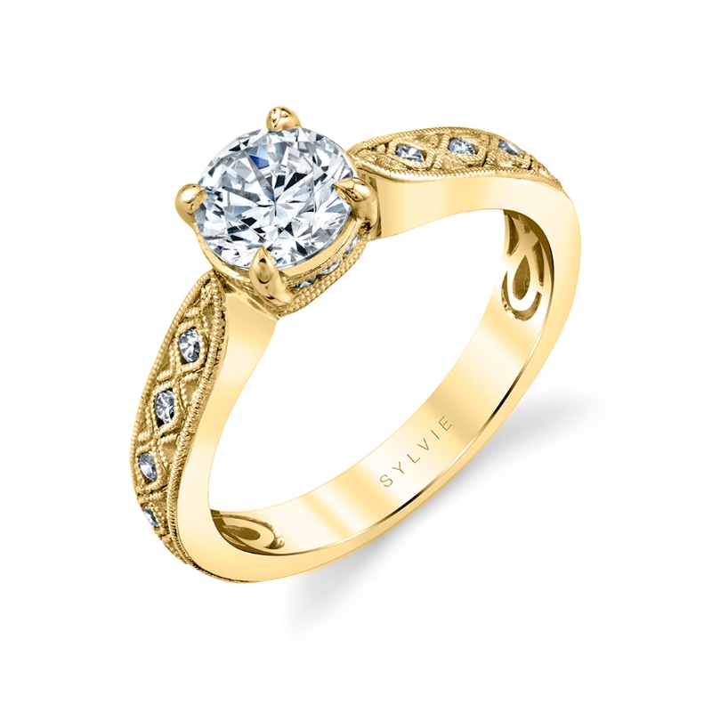 Antique Style Engagement Ring Setting - Vondelle