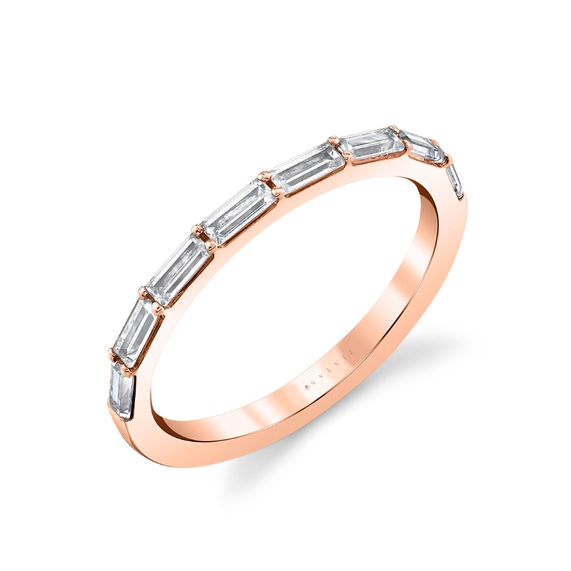 Sleek Baguette Wedding Band