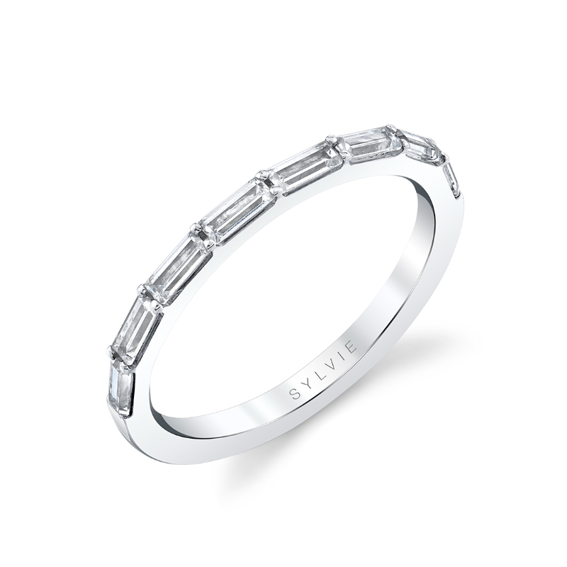 Sleek Baguette Wedding Band
