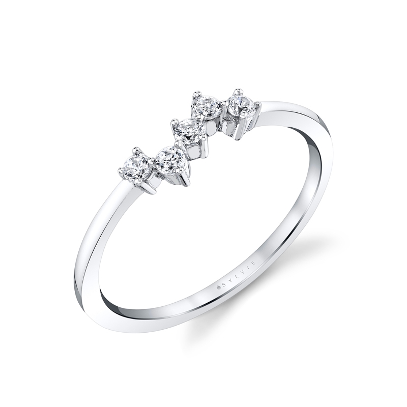 Round Cluster Wedding Ring