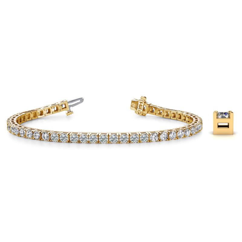 The Wall Street 14k Yellow Gold and Diamond Tennis Bracelet. 3.00ctw
