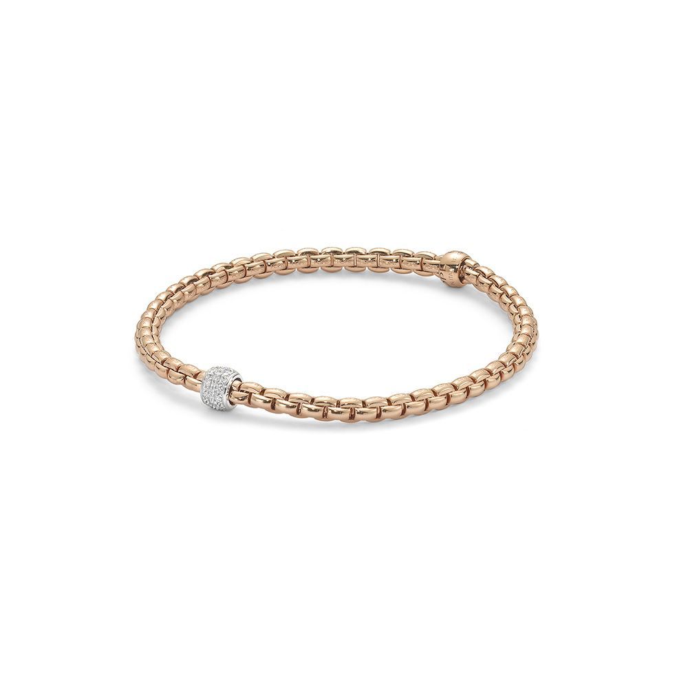 Gold And Diamond Tubular Thin Mesh Flex