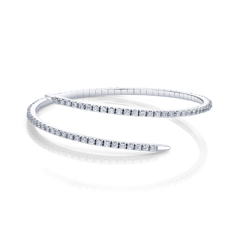 Free Form Diamond Bangle