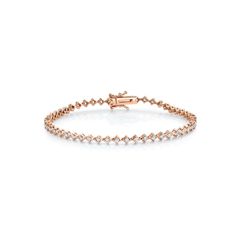 Four Prong Offset Diamond Bracelet 1.55 CT