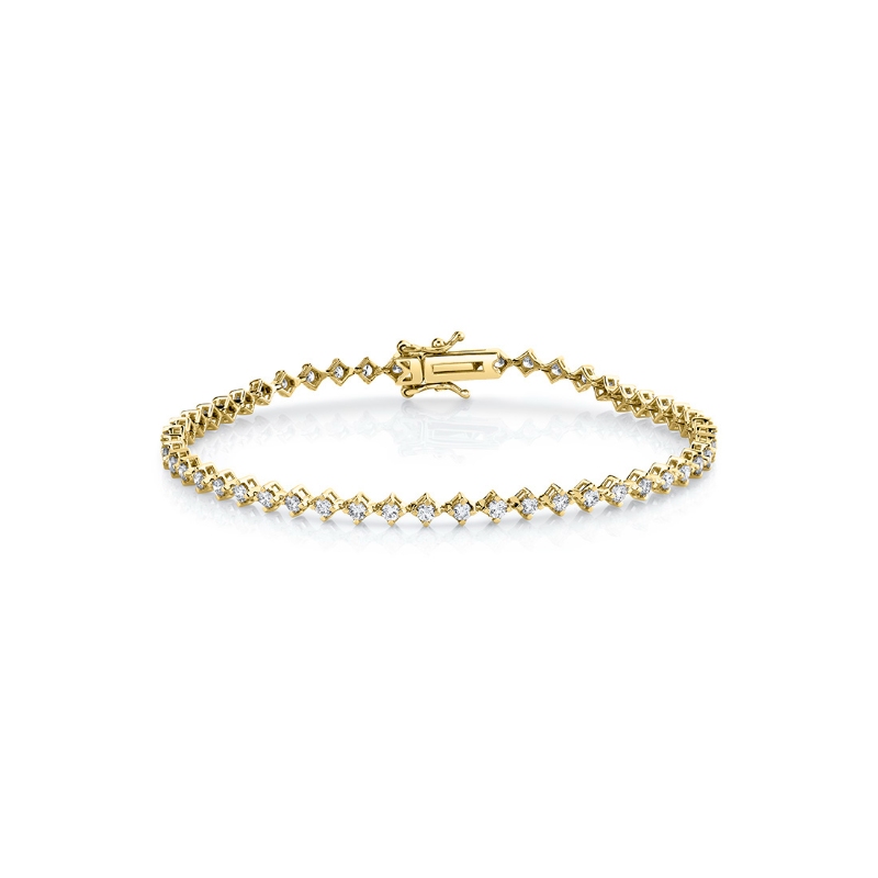 Four Prong Offset Diamond Bracelet 1.55 CT