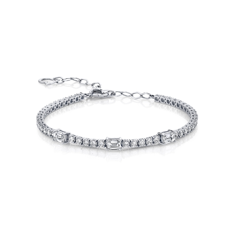 Emerald Cut Diamond Bracelet