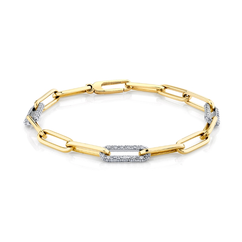 Diamond Paperclip Bracelet 1.20 CT