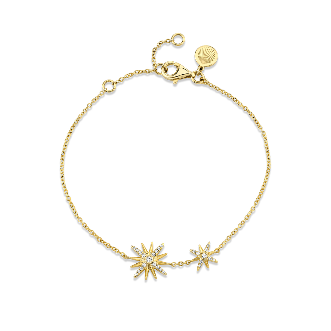14K Yellow Gold Sun Solaz Double Sun Bracelet