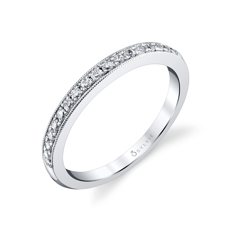 Modern Vintage Wedding Band - Francesca